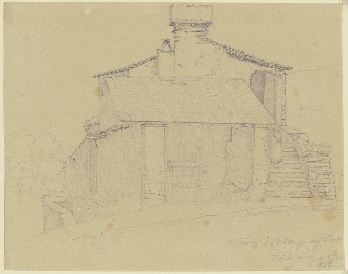 Ein Haus bei Florenz auf dem Weg nach Fiesole 1825