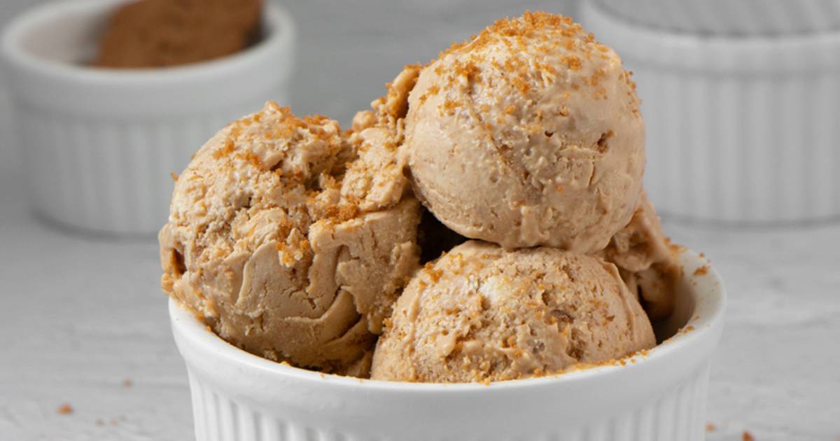 No-Churn Dulce de Leche Biscoff Ice Cream
