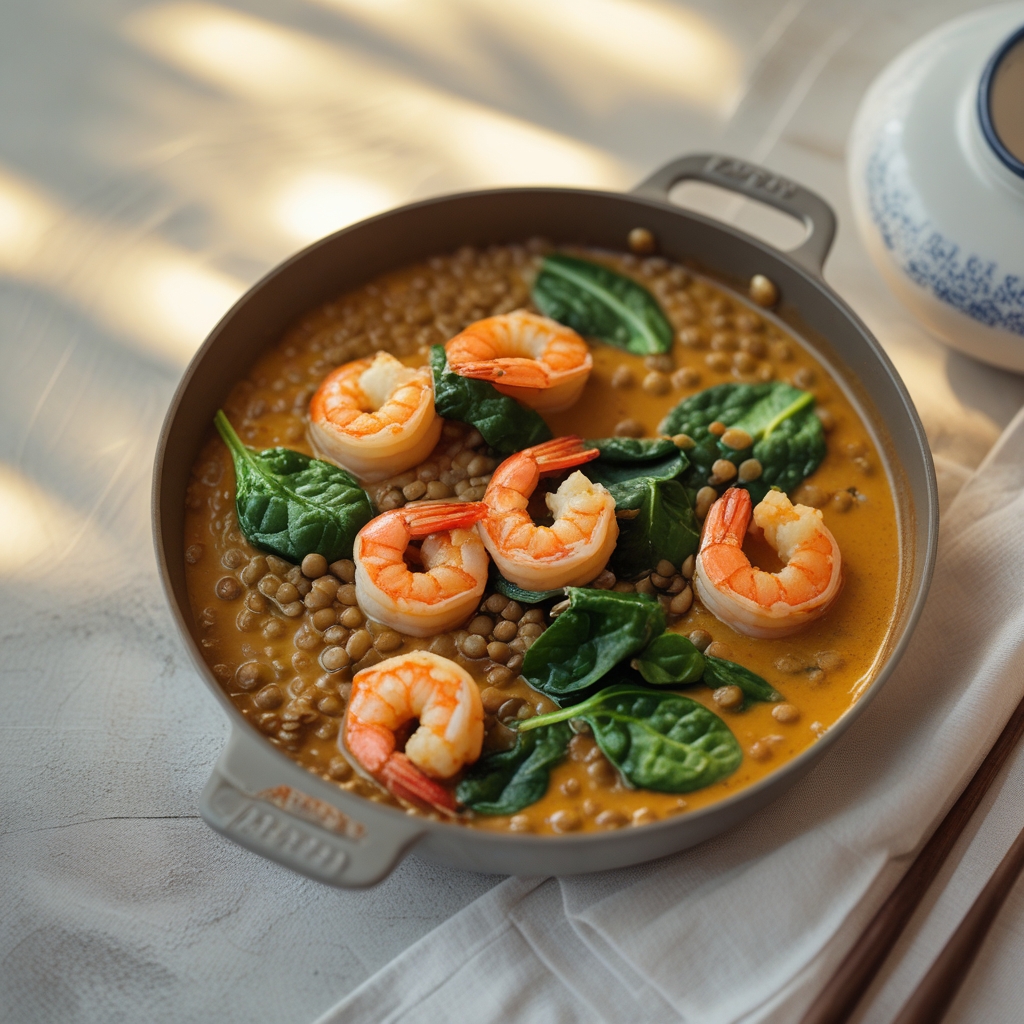 Coconut Curry Shrimp & Lentil Skillet – 30‑Minute Protein Power