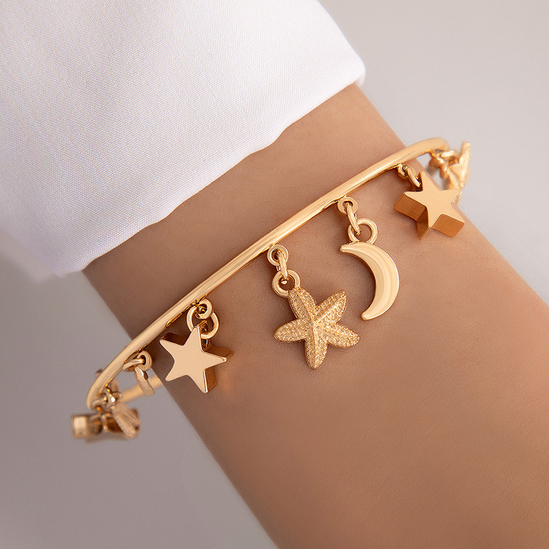 Gold Moon and Stars Bracelet