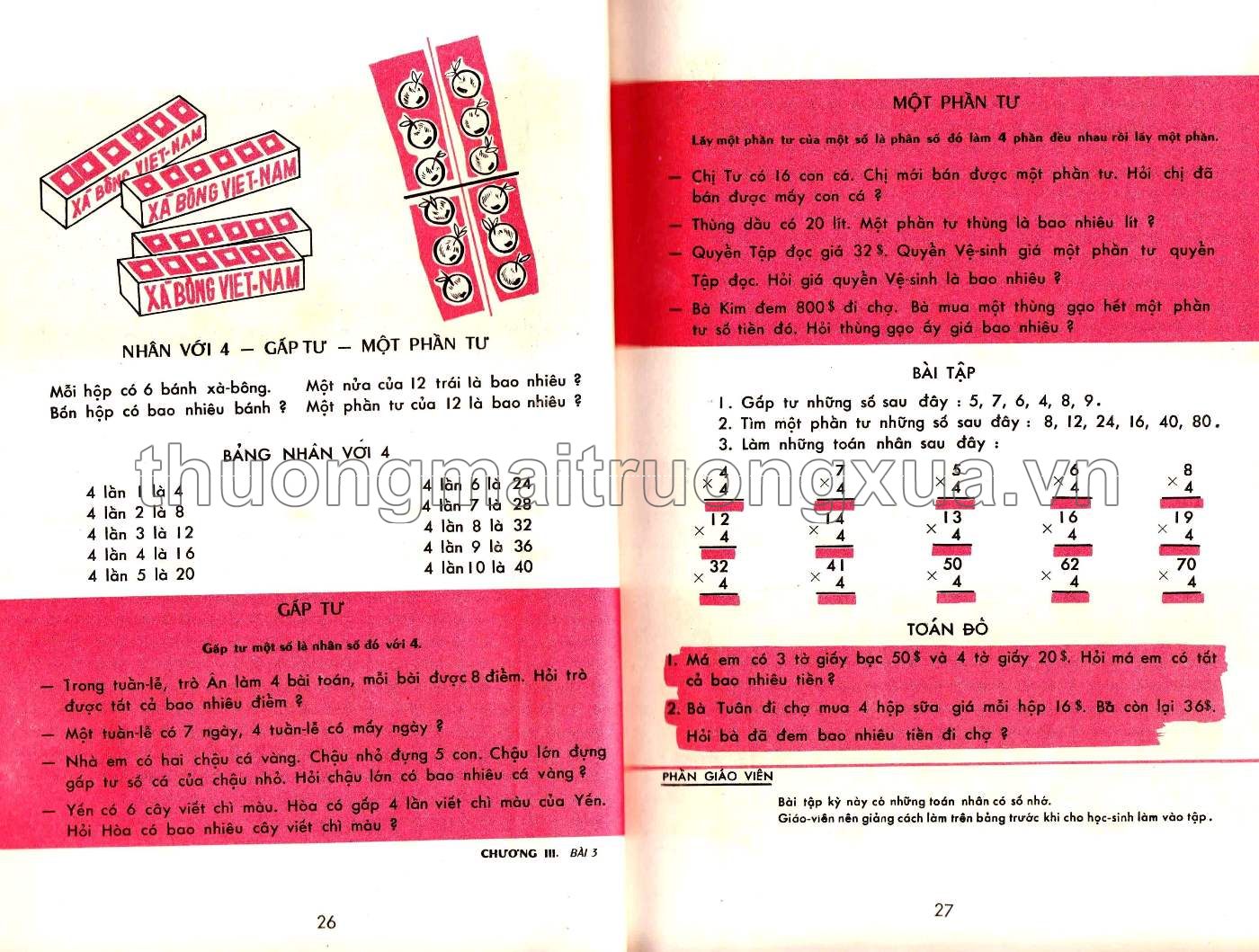 Em học toán lớp ba (1965) - Trang 21