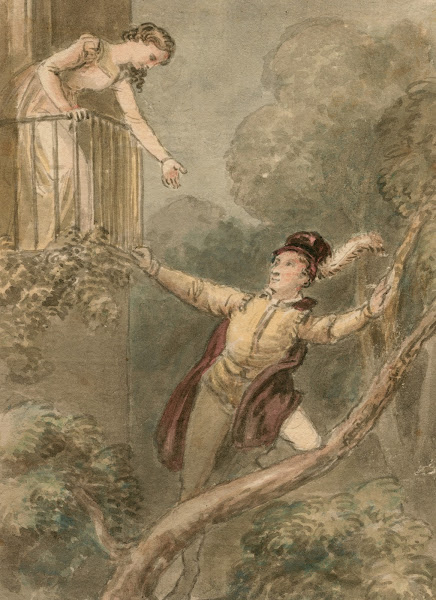 A scene from Romeo and Juliet  the balcony scene