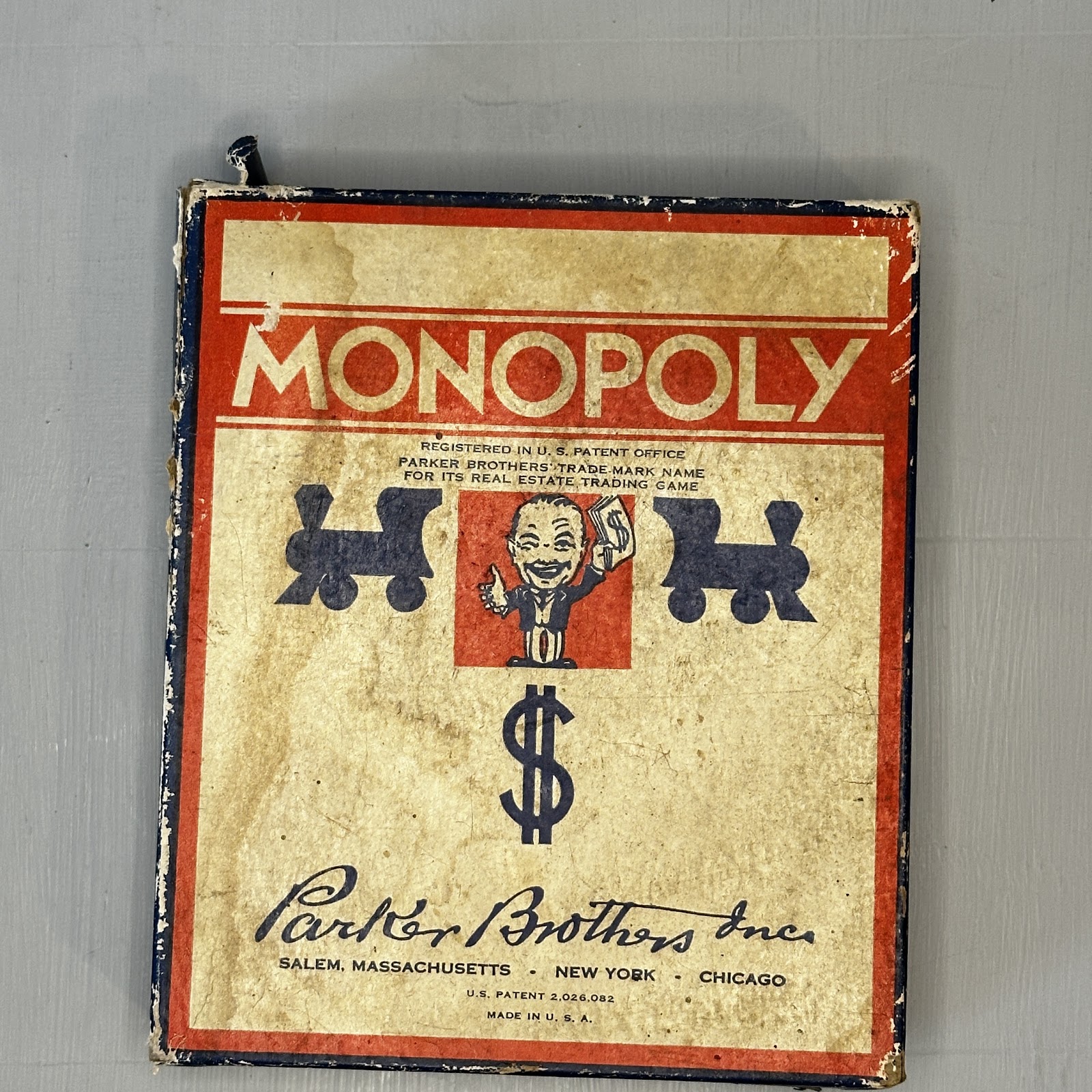 Vintage late-1930s Parker Brothers Monopoly box