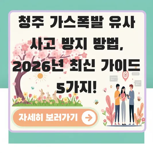청주 가스폭발 유사 사고 방지 방법