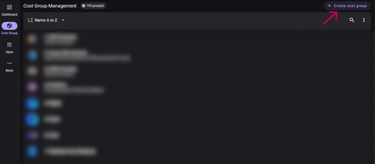 Step 1: Create Container Cost Group