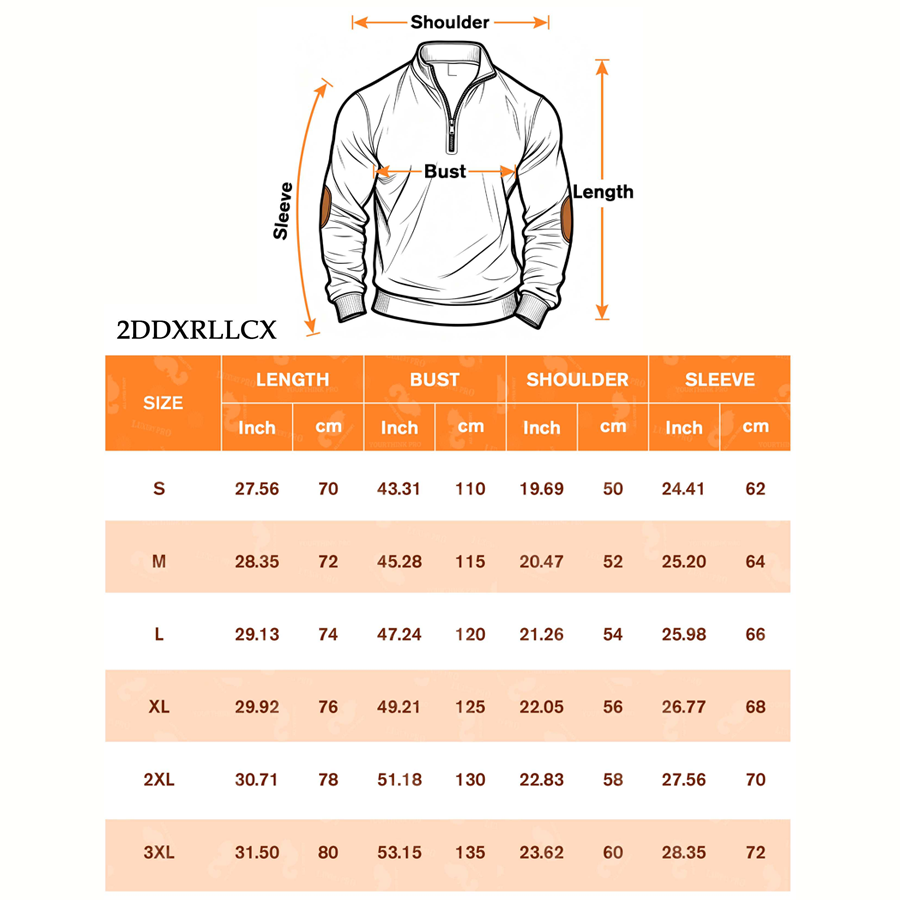 2D twill fabric with zipper, long-sleeved