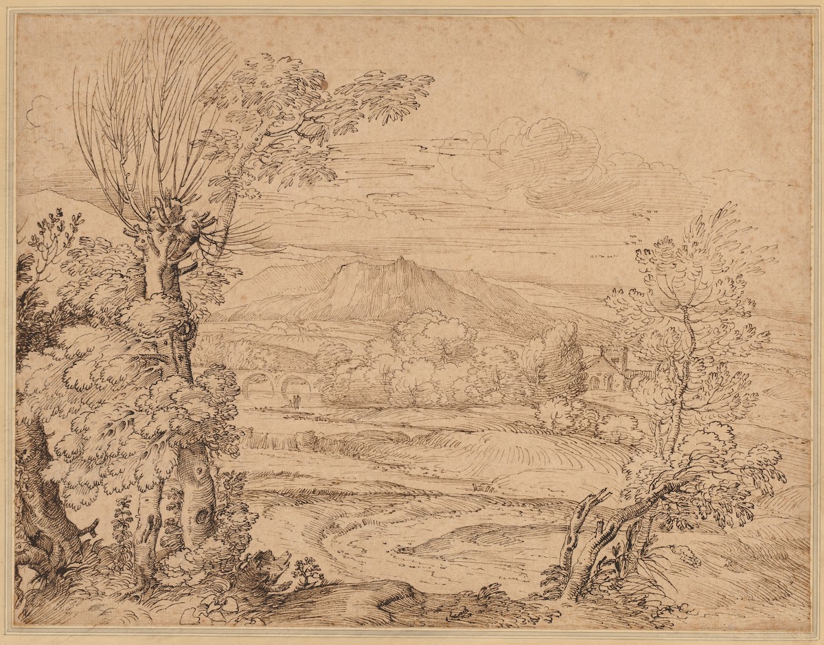 Landscape with a River and Aqueduct mid 1600s