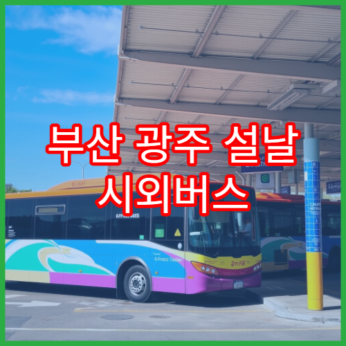 부산 광주 설날 시외버스 예매 일정과 취소표 알림 등록 방법