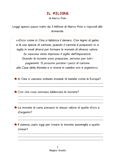Anteprima della prima pagina: Il Milione di Marco Polo