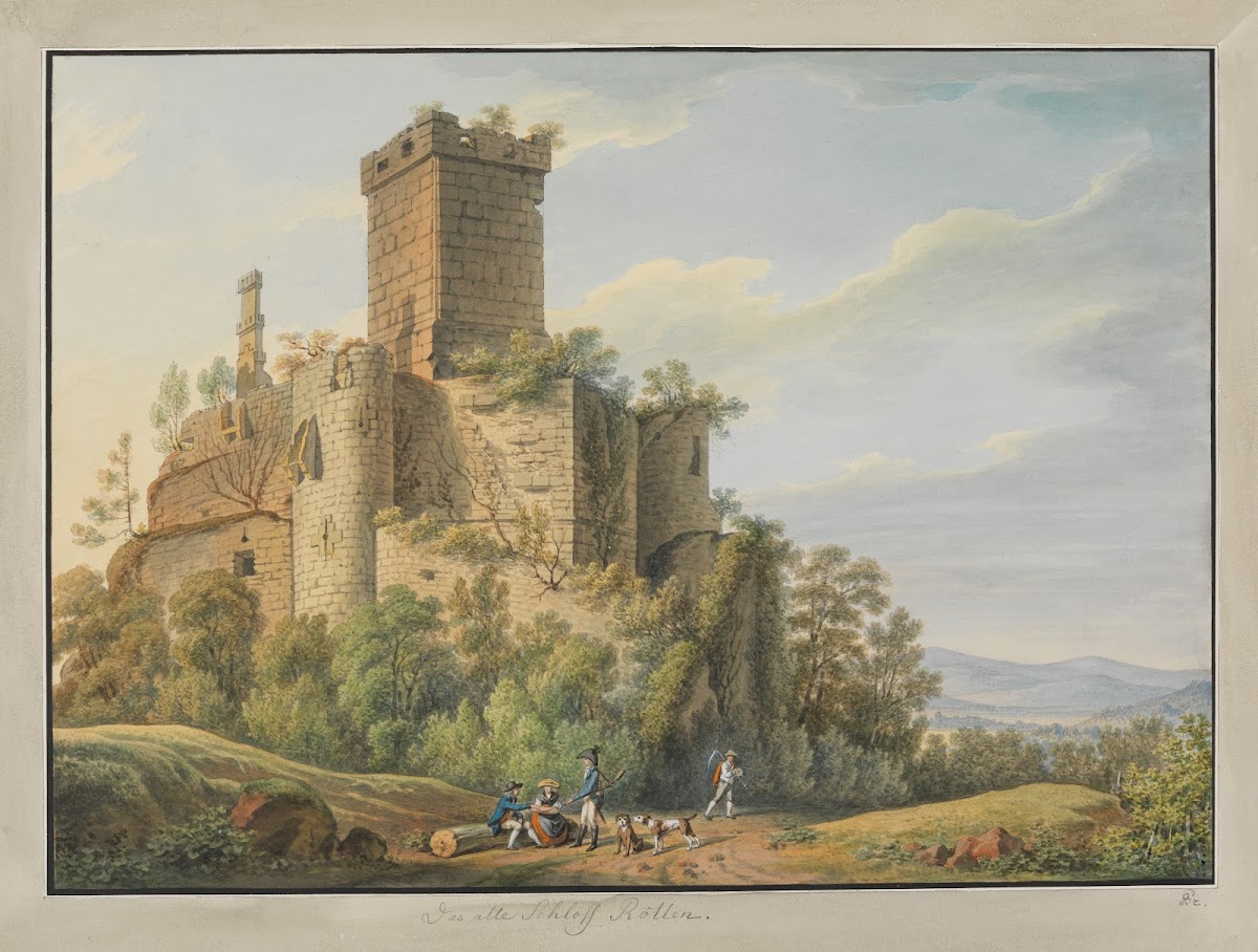 Burg Rötteln bei Lörrach ca 1827