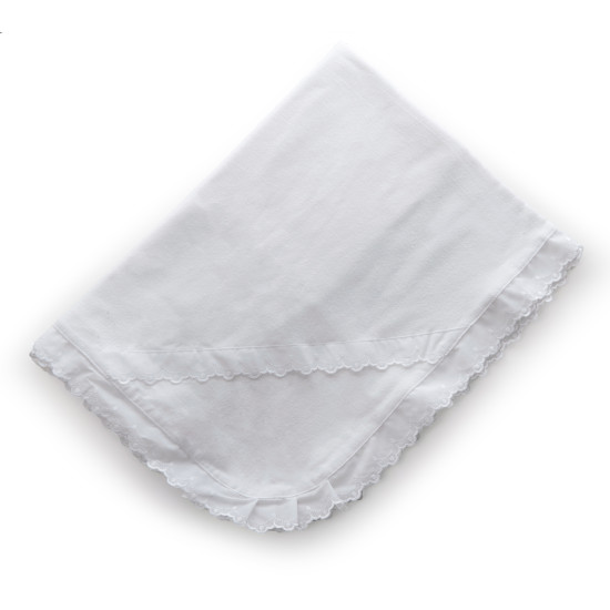 Крижма - плед Twins 100x90 фланель білий