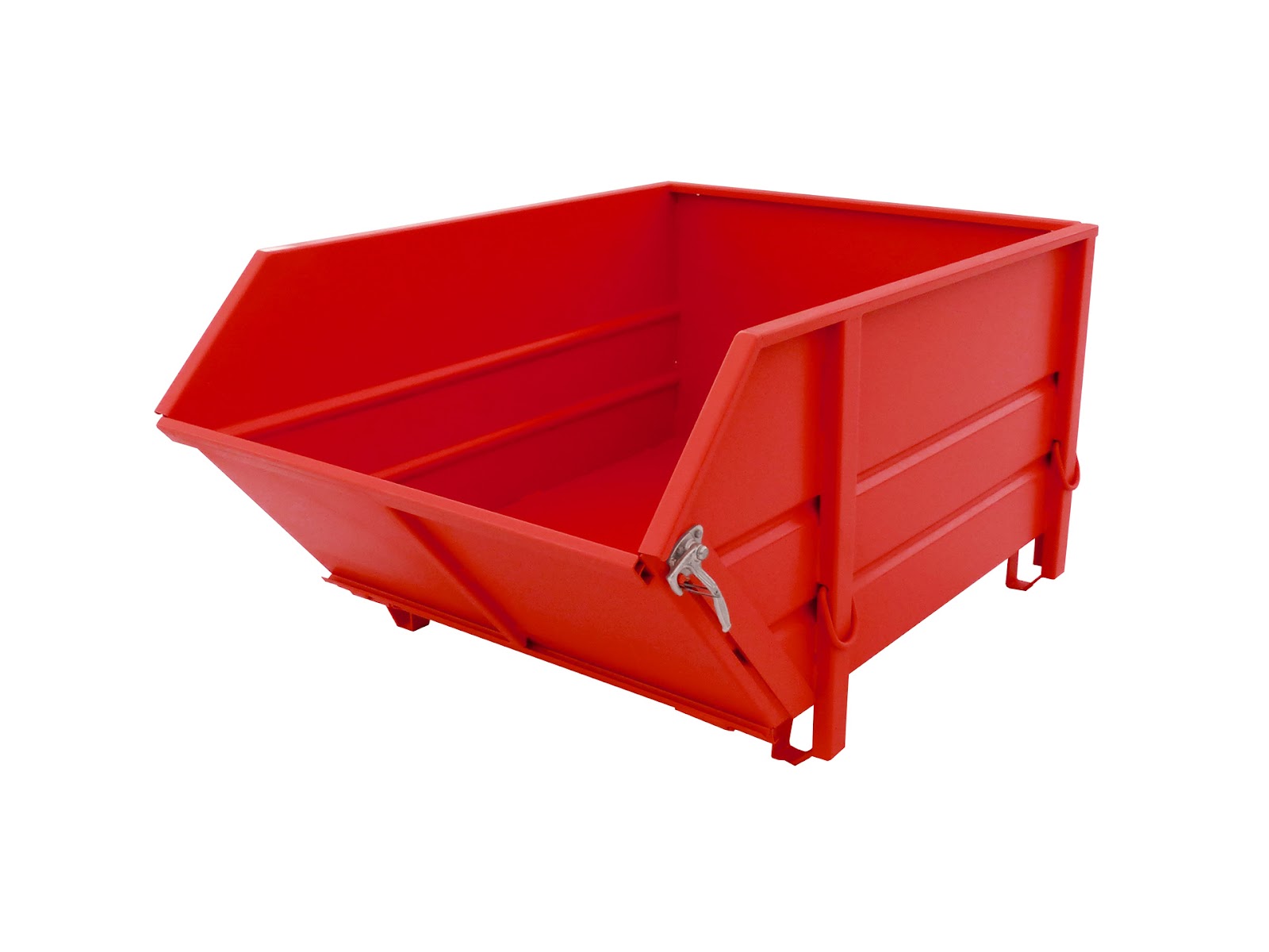 Bouwstofcontainer BBK 100, gelakt, Vuurrood
