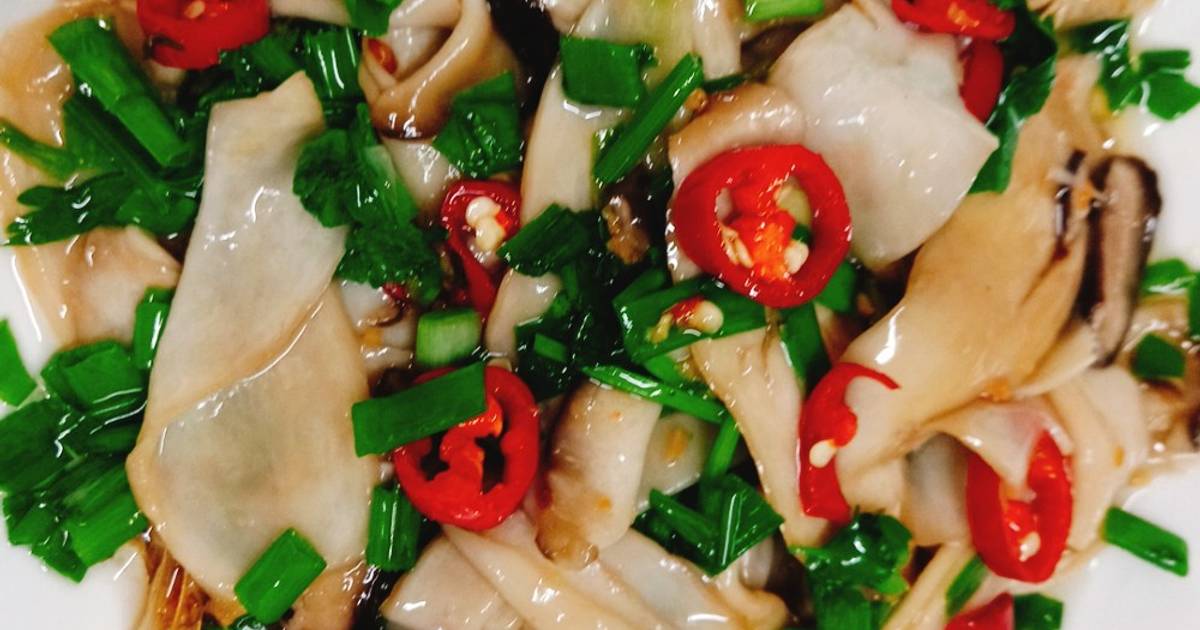 Món chay với nấm đùi gà