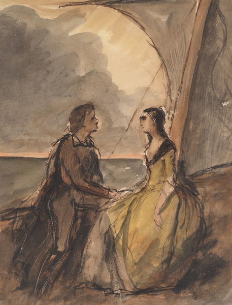 Seated Man and Woman c 1830 60