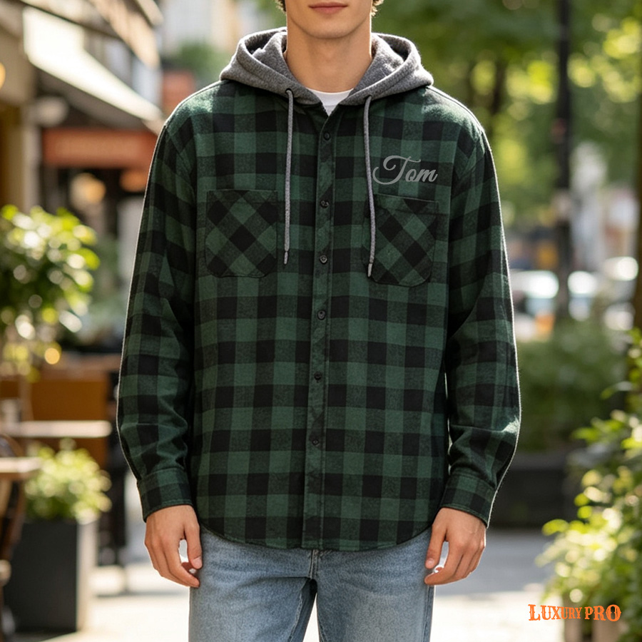 2D Hooded Long Sleeve Shirt