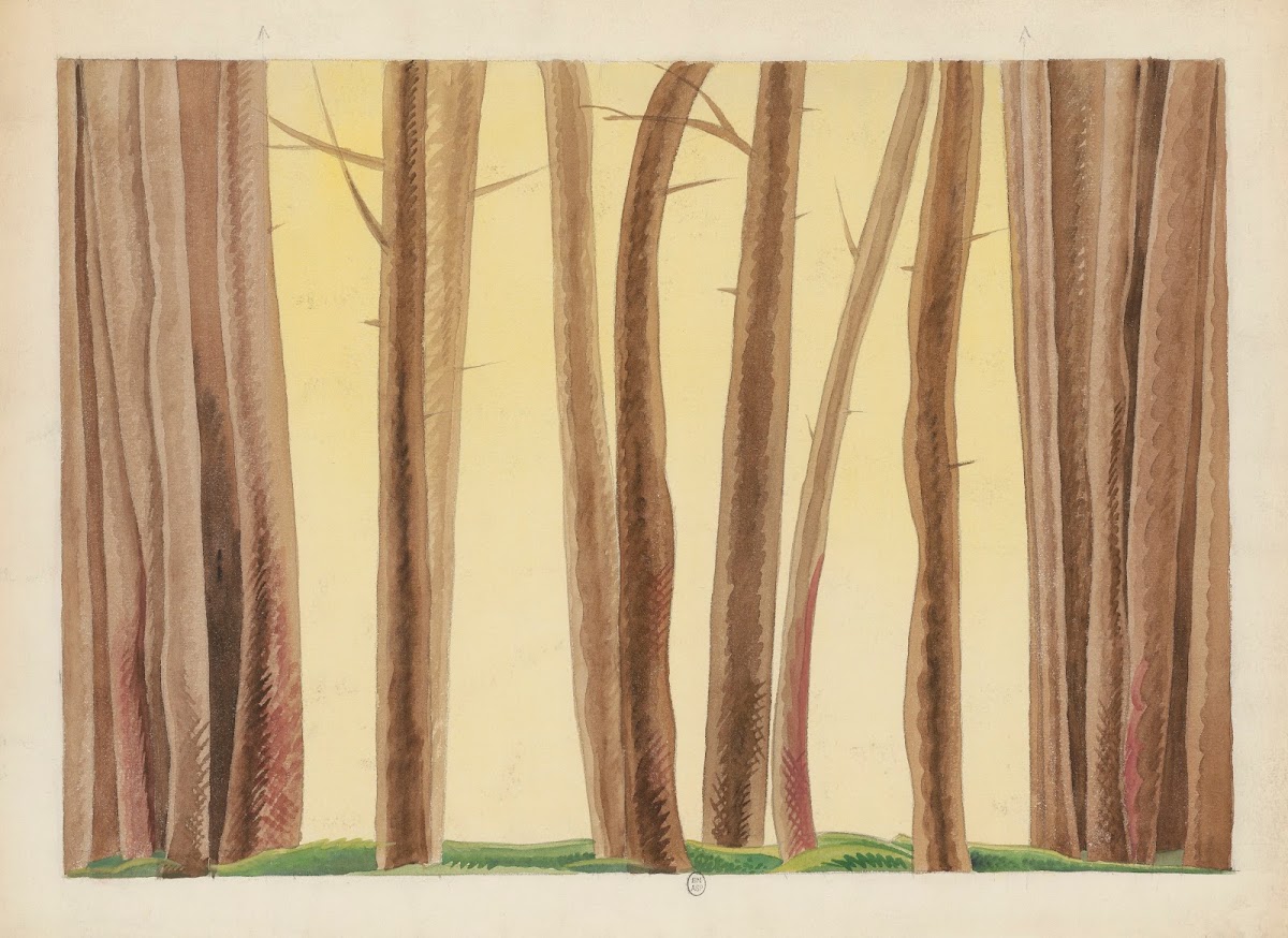 Bifur  maquette de décor  neuvième tableau  la forêt 1932