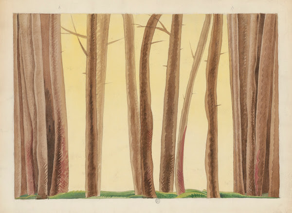 Bifur  maquette de décor  neuvième tableau  la forêt 1932