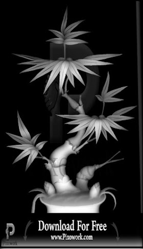 +741 DIY projects free files Grayscale Map Of Orchid Vase