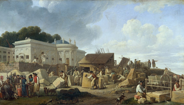 Lhôtel de Salm en construction vers 1786 actuel 7ème arrondissement 1781 1791