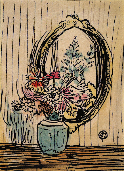 Flowers with a mirror