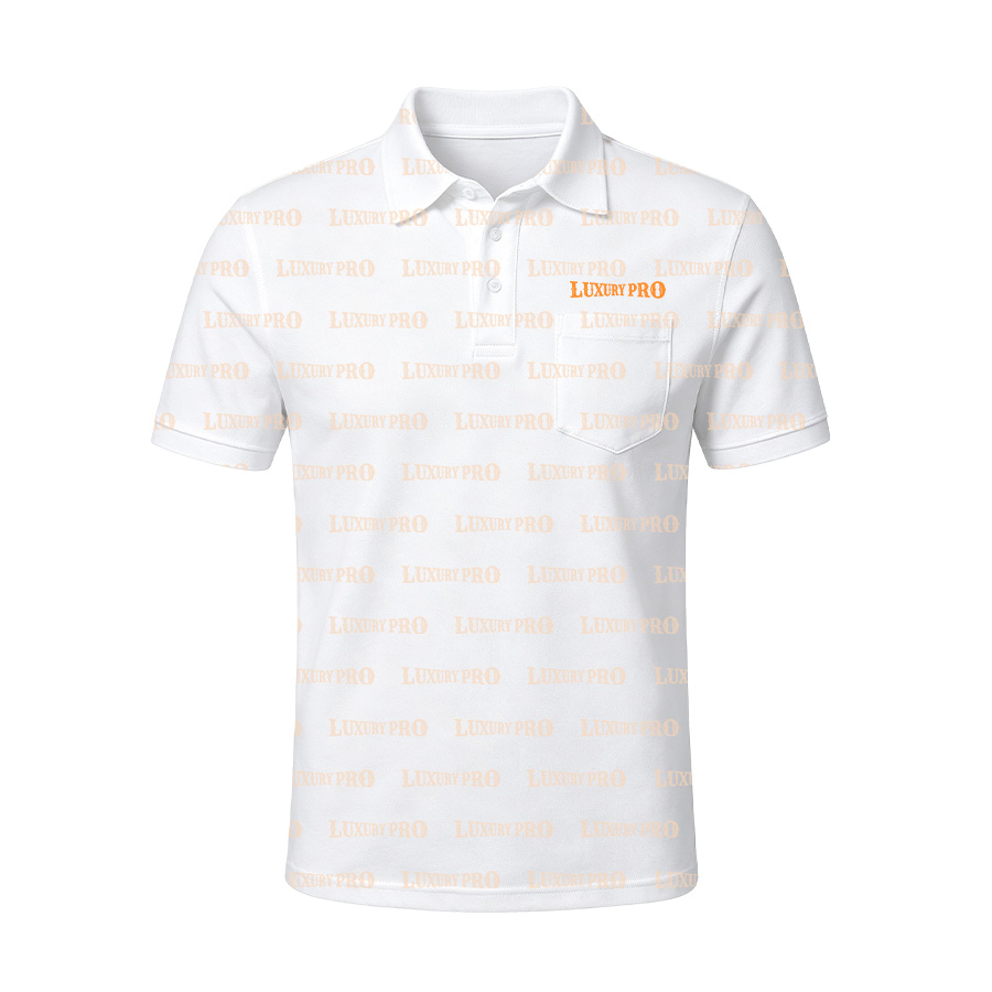 AOP HNH Polo with Lapel Buttons and Pockets