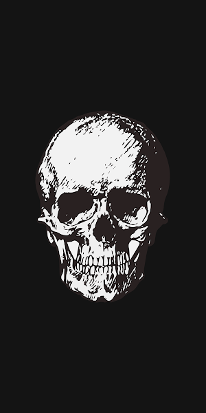 Skull, Minimalism, Simple Background, Digital Art 4K Wallpaper Background