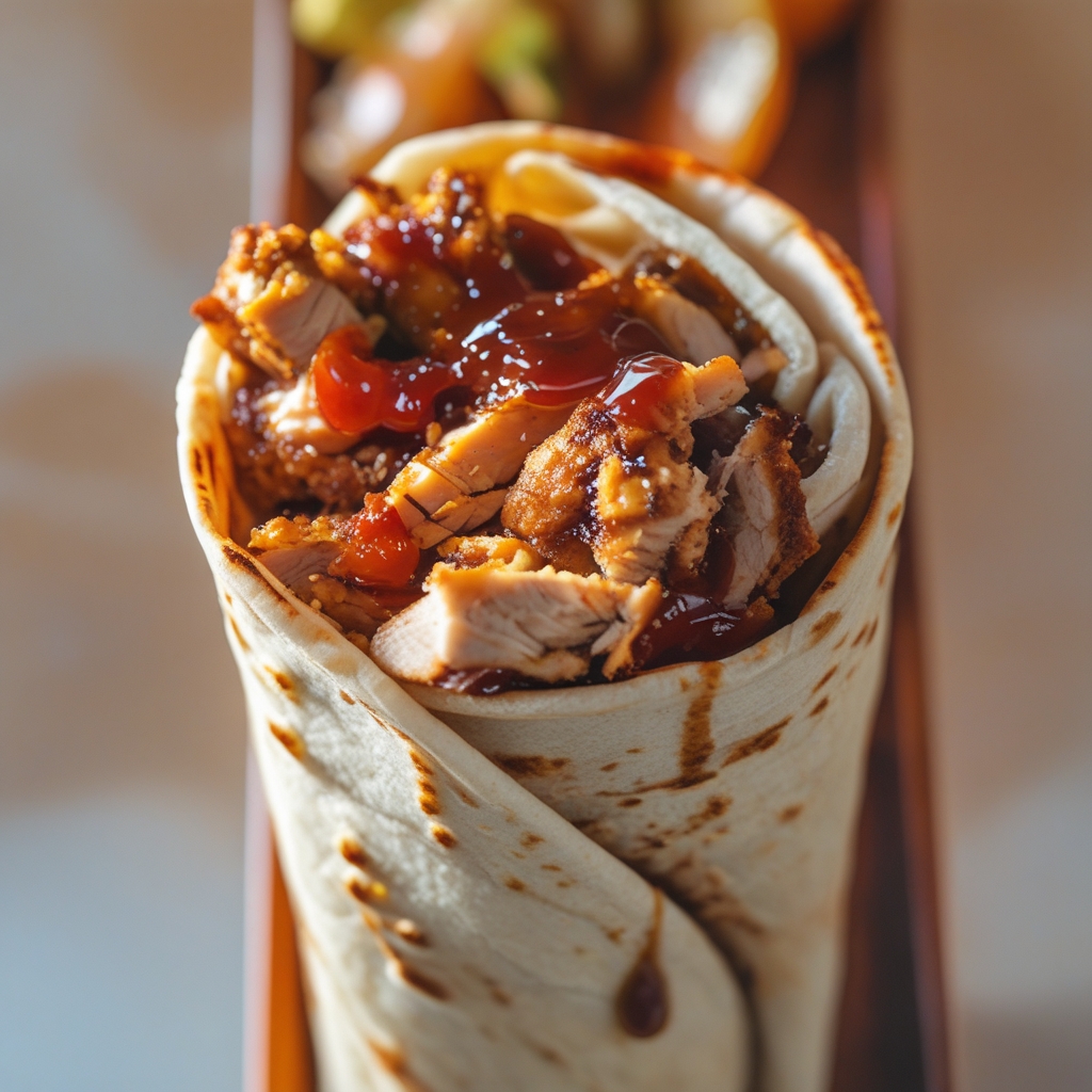 Final Crispy Za'atar Chicken Shawarma Protein Wraps with Quick Pickled Turnips & Garlic Tahini Sauce