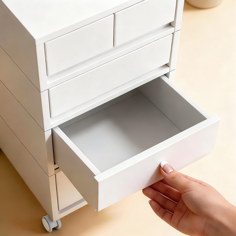 Schubladenschrank mit 3–5 Schubladen, quadratisch