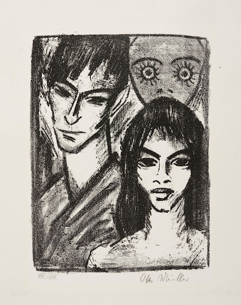Selbstbildnis mit Modell und Maske Paar mit Maske 1921 1922