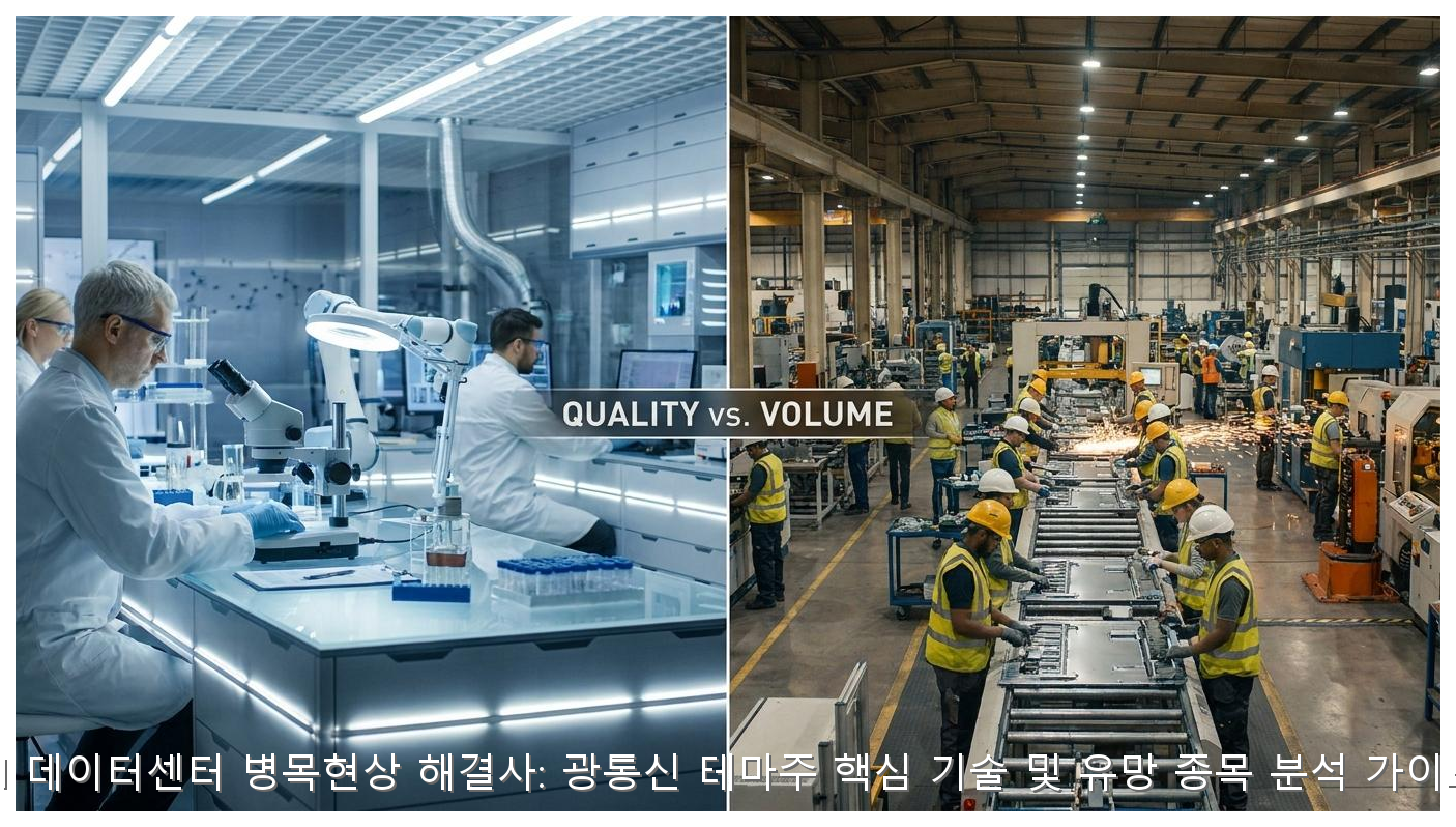AI 데이터센터 병목현상 해결사: 광통신 테마주 핵심 기술 및 유망 종목 분석 가이드 핵심 안내 및 분석 인포그래픽 (8)