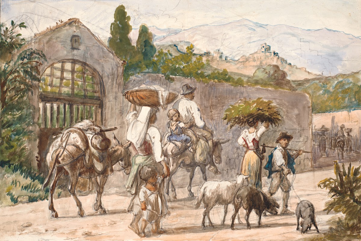 Landboere på vej til Rom 1869