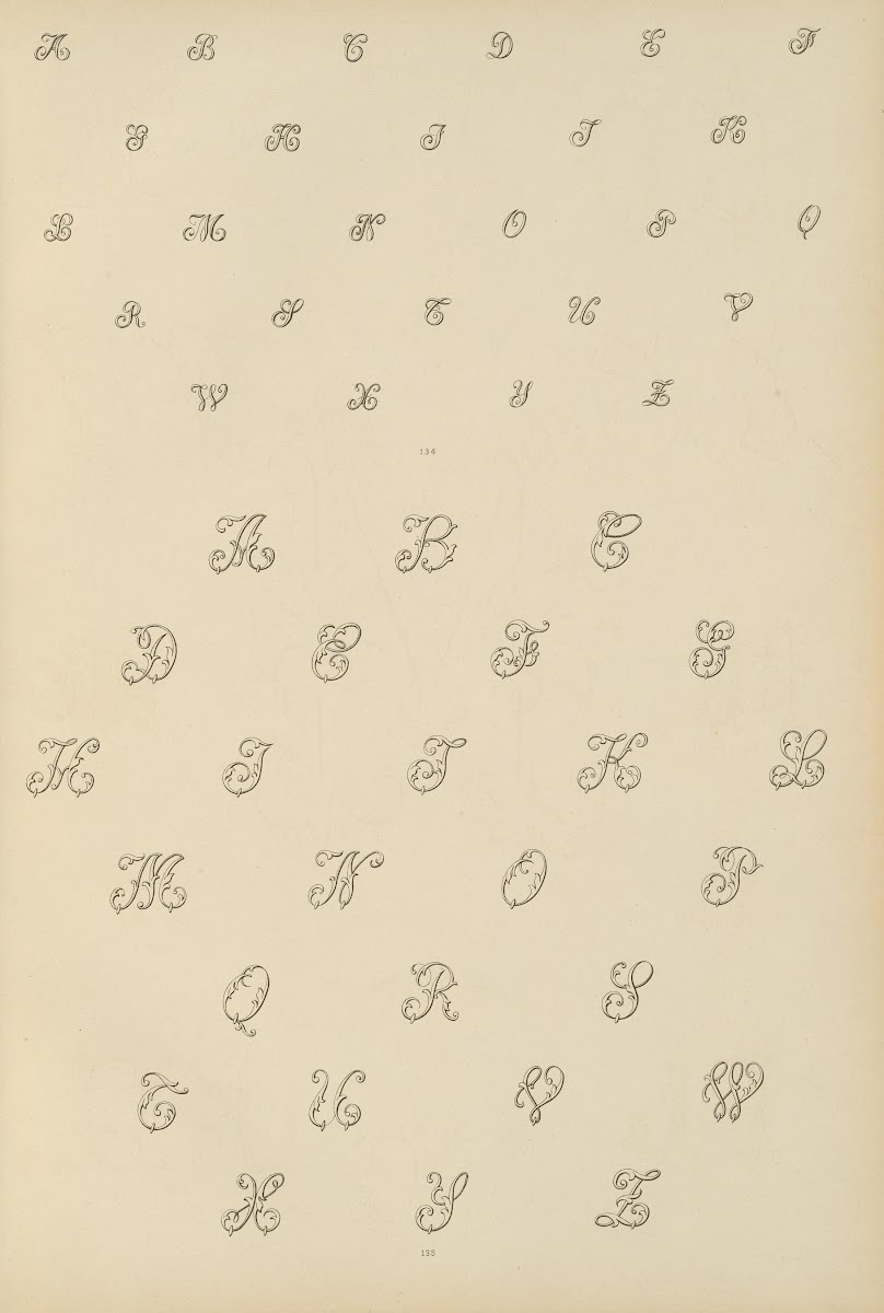 Album de chiffres  monogrammes couronnes de noblesse francaises et etrangeres Pl