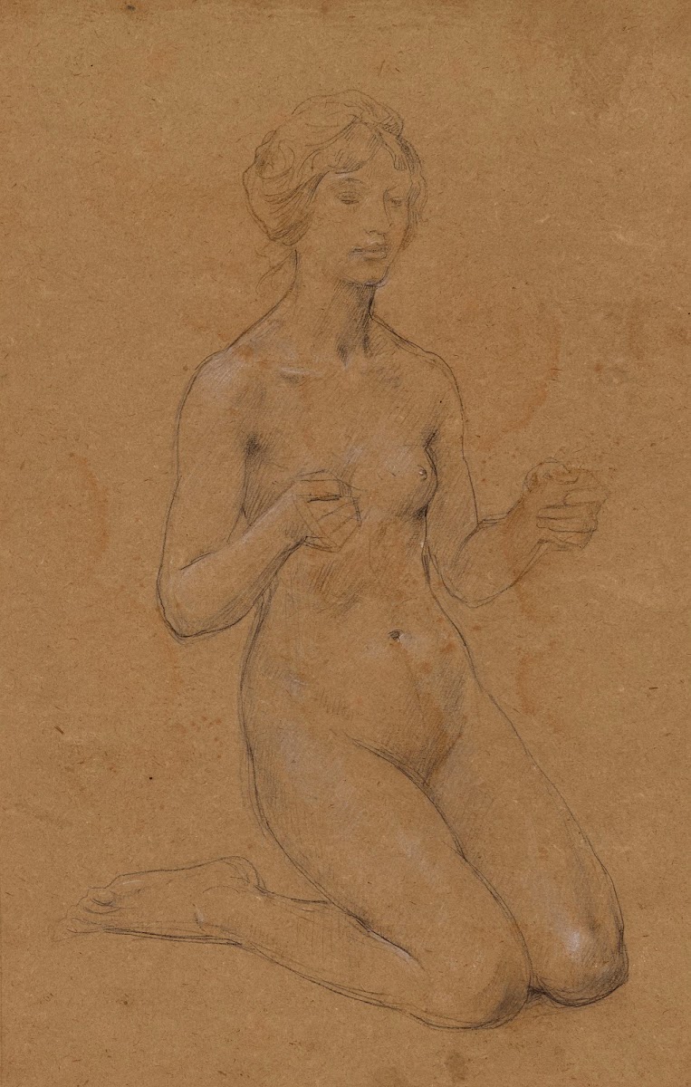 Femme nue agenouillée