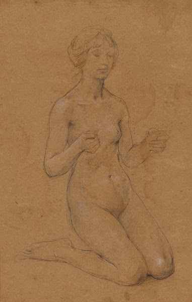Femme nue agenouillée