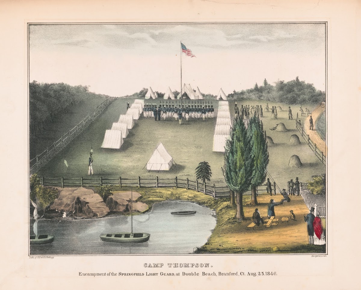 Camp Thompson Encampment of the Springfield Light Guard 19th century