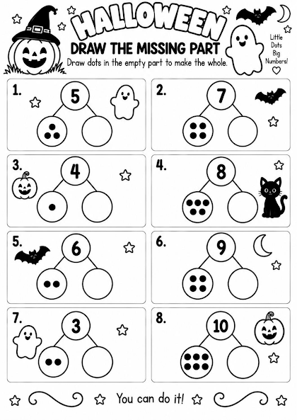 Halloween Draw the Missing Part