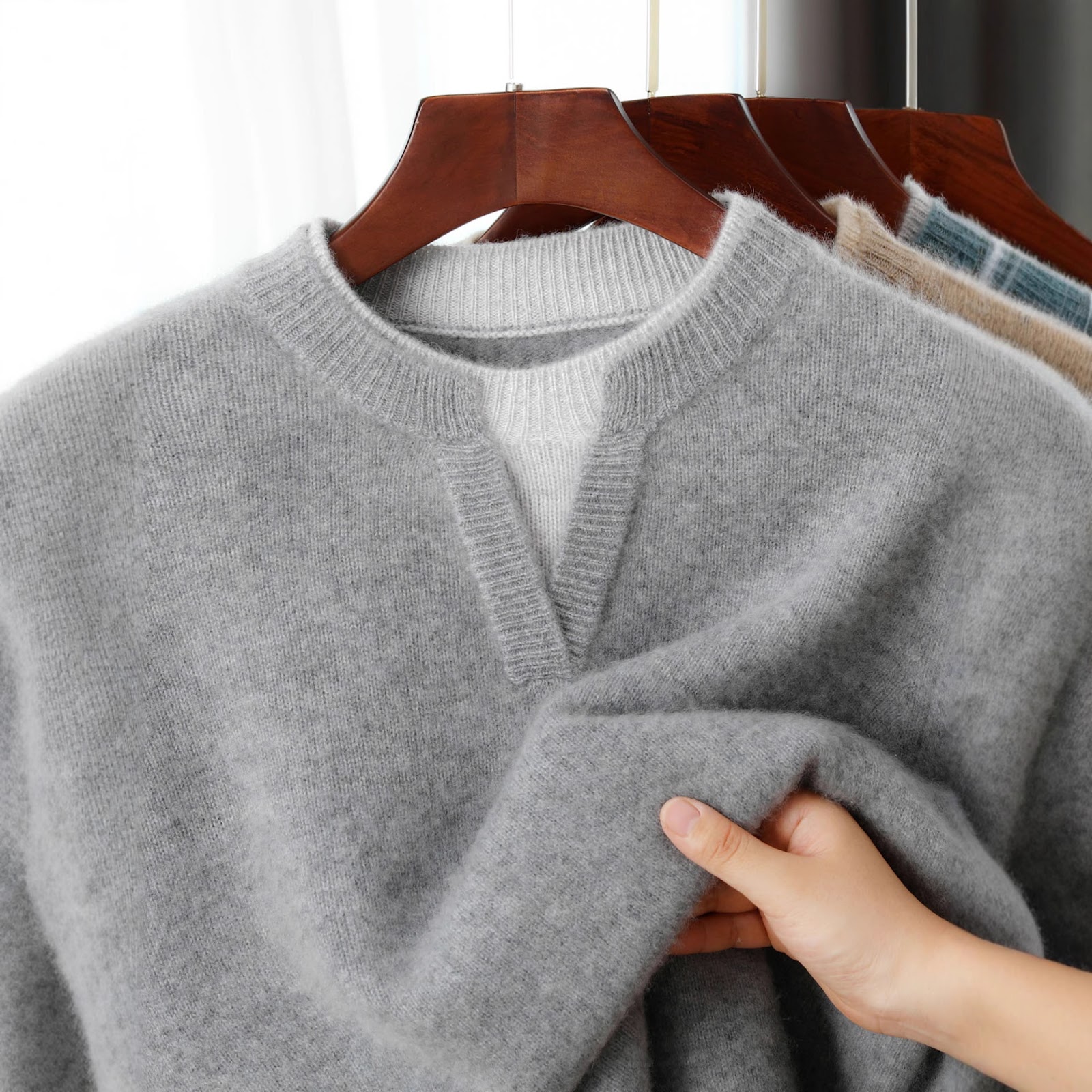 Men's Wool Sweater, Crew Neck, Thick Knit