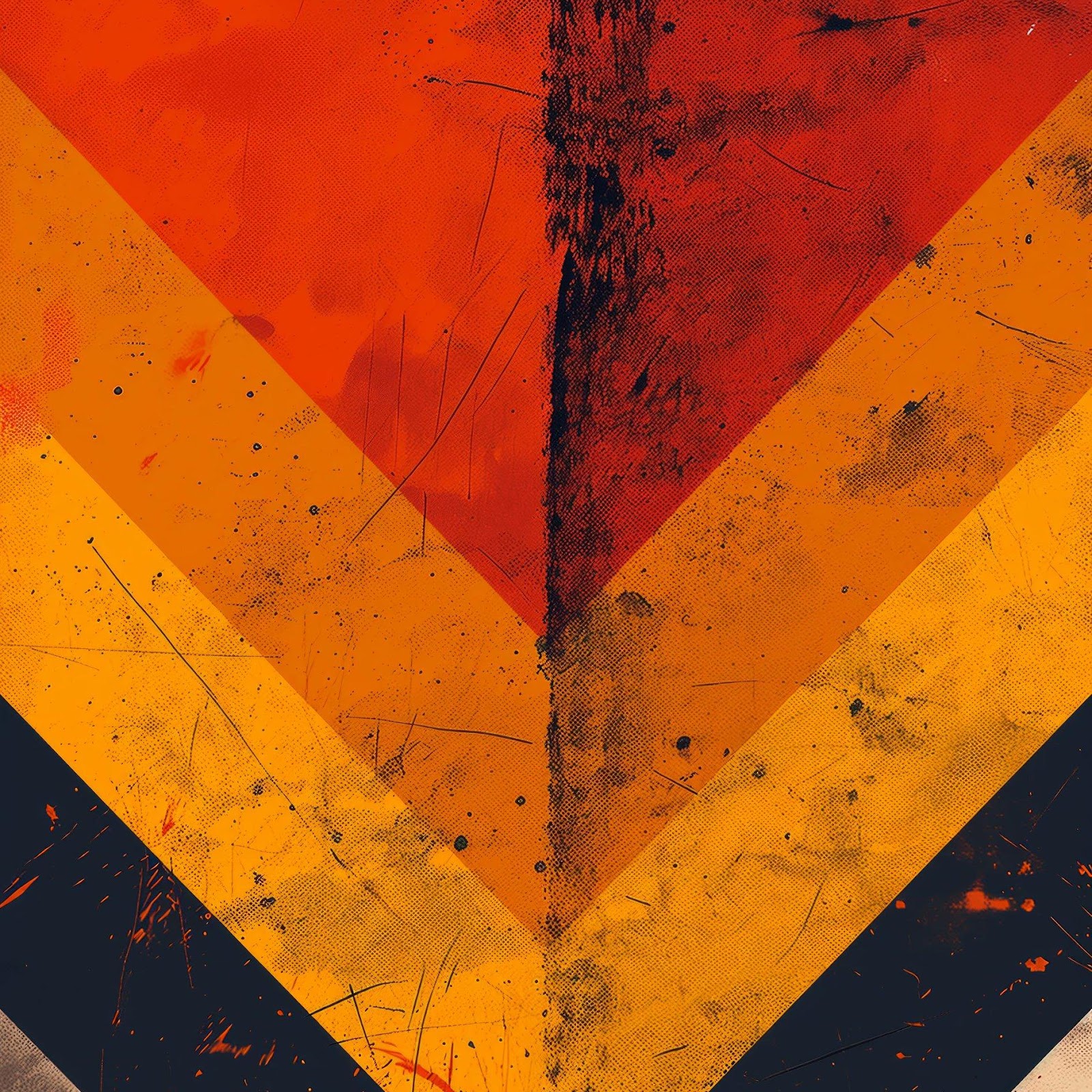 Download Abstract Distressed Chevron Pattern 2K iPhone