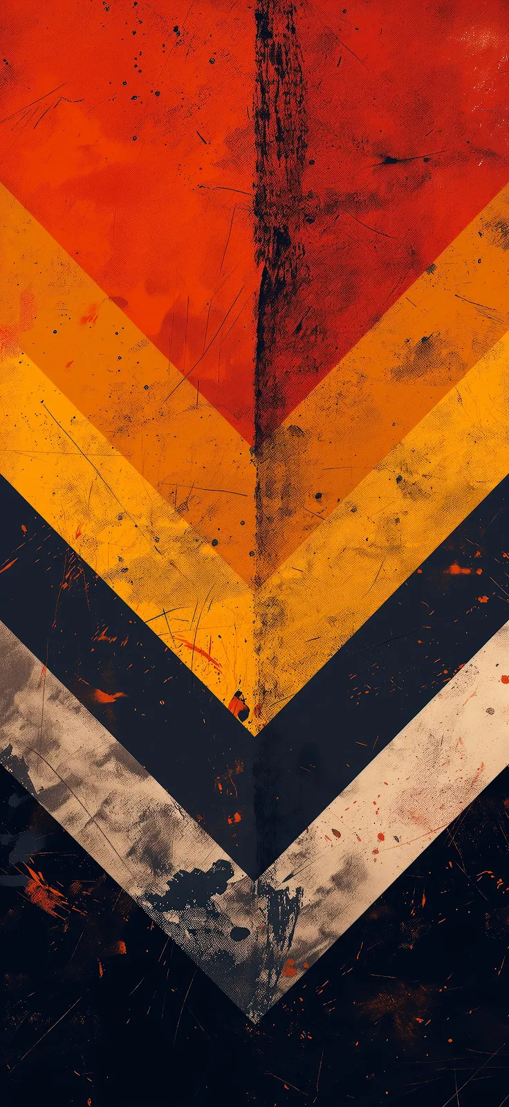 Abstract Distressed Chevron Pattern - Abstract Digital Art 2K iPhone Wallpaper (1884x4096)