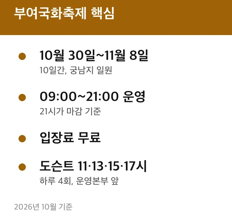 부여국화축제 핵심