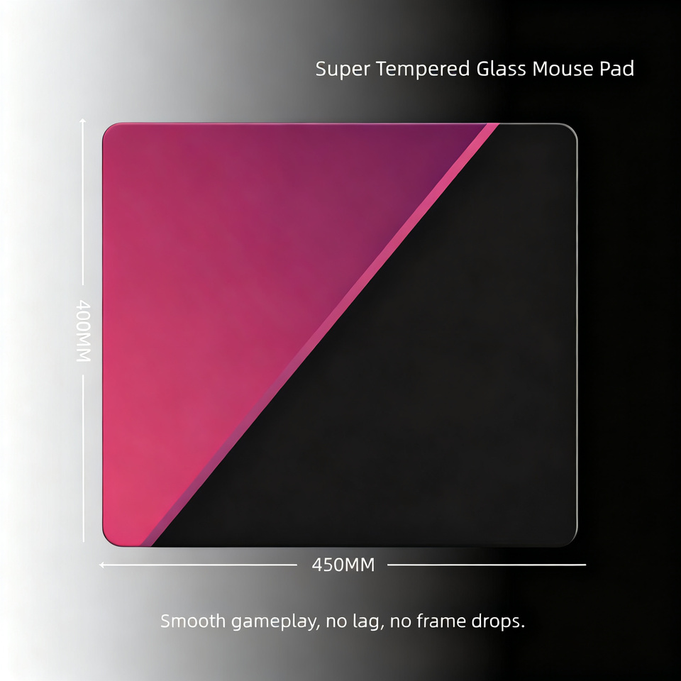 Tempered glass pad for gaming mouse