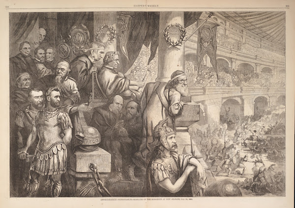 Amphitheatrum Johnsonian  Massacre of the innocents at New Orleans July 30 1866