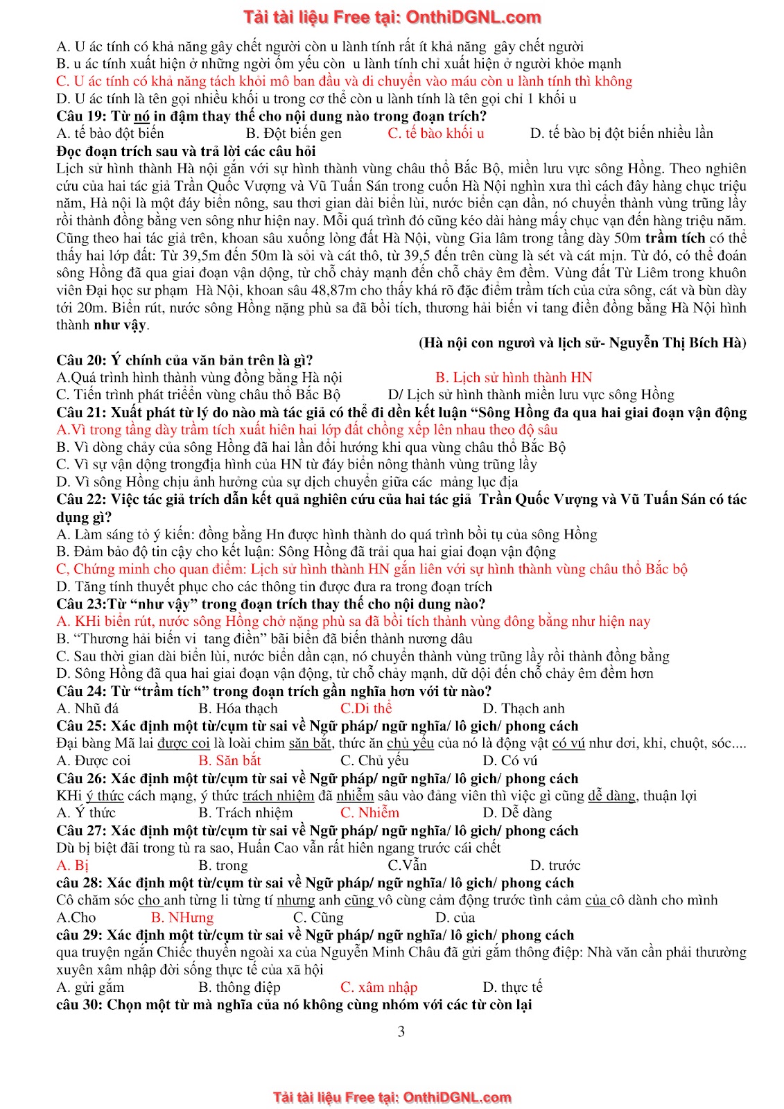 39 Đề ôn HSA - ĐỊnh tính