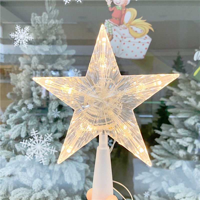 Luminous Christmas Tree Star, warm white or colorful