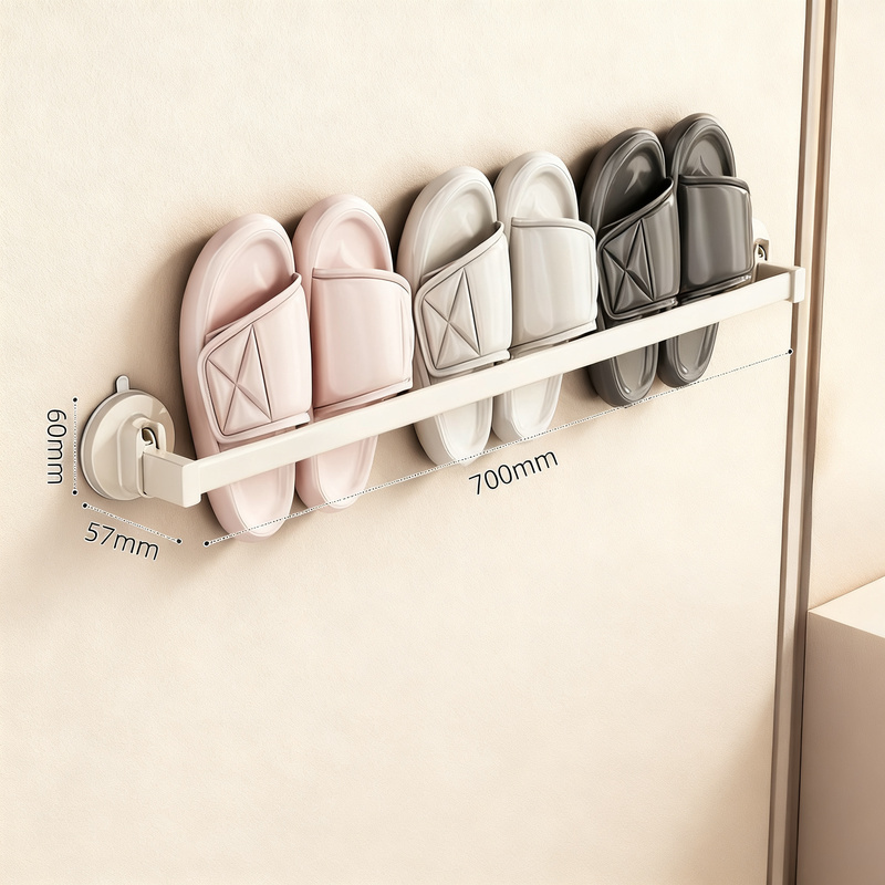 Wall-mounted slipper rack made of space aluminum