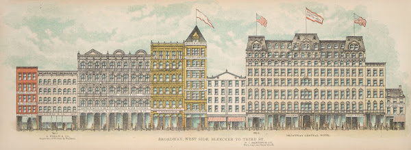 Broadway West Side Bleecker to Third St 1899