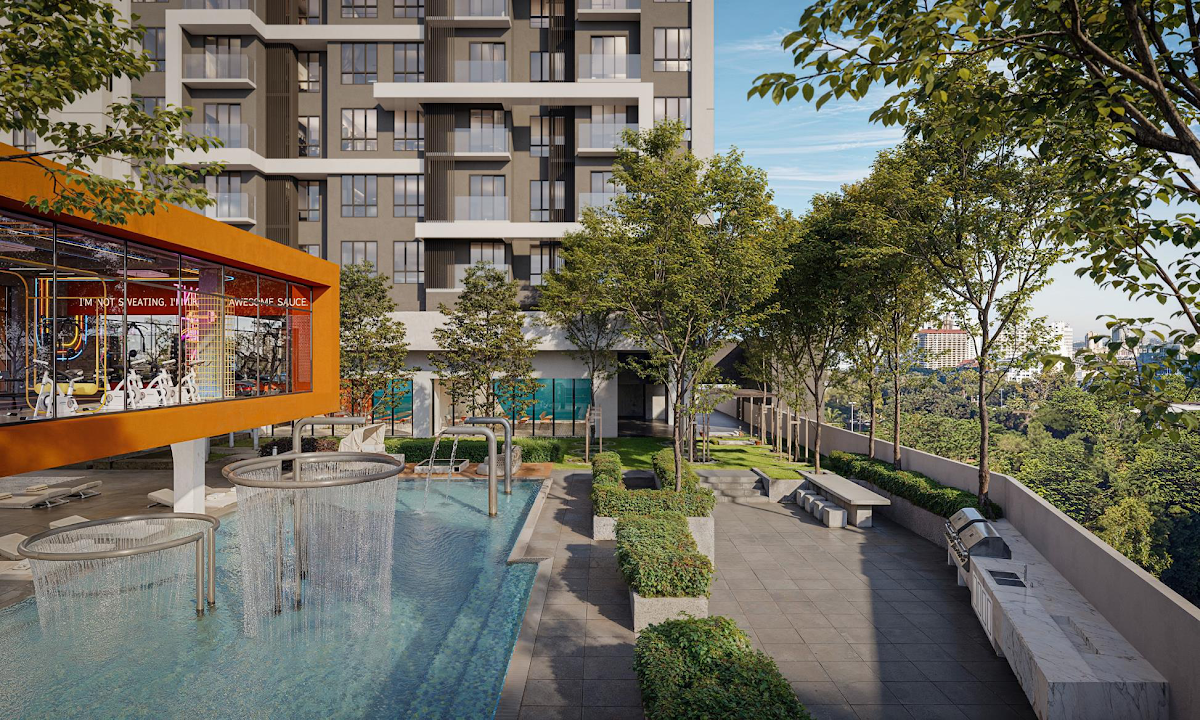 Gen Starz Residences — wading pool bbq deck