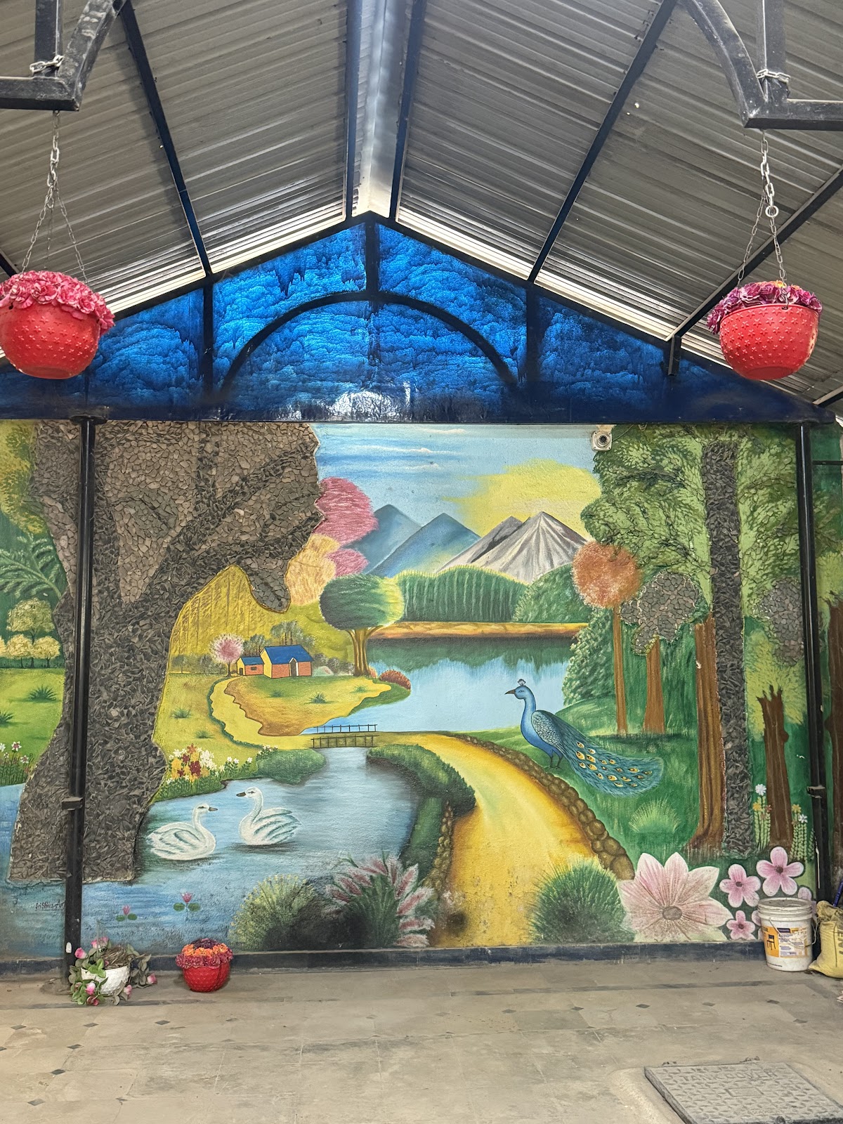 Jesus Villa hand-painted mural