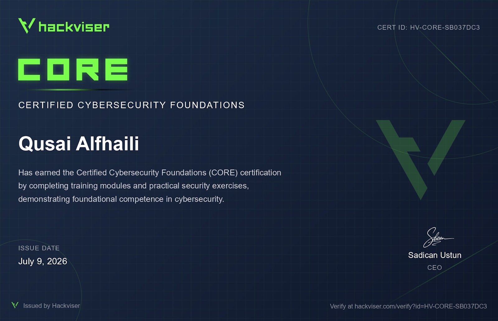 Certified Cybersecurity Foundations CORE