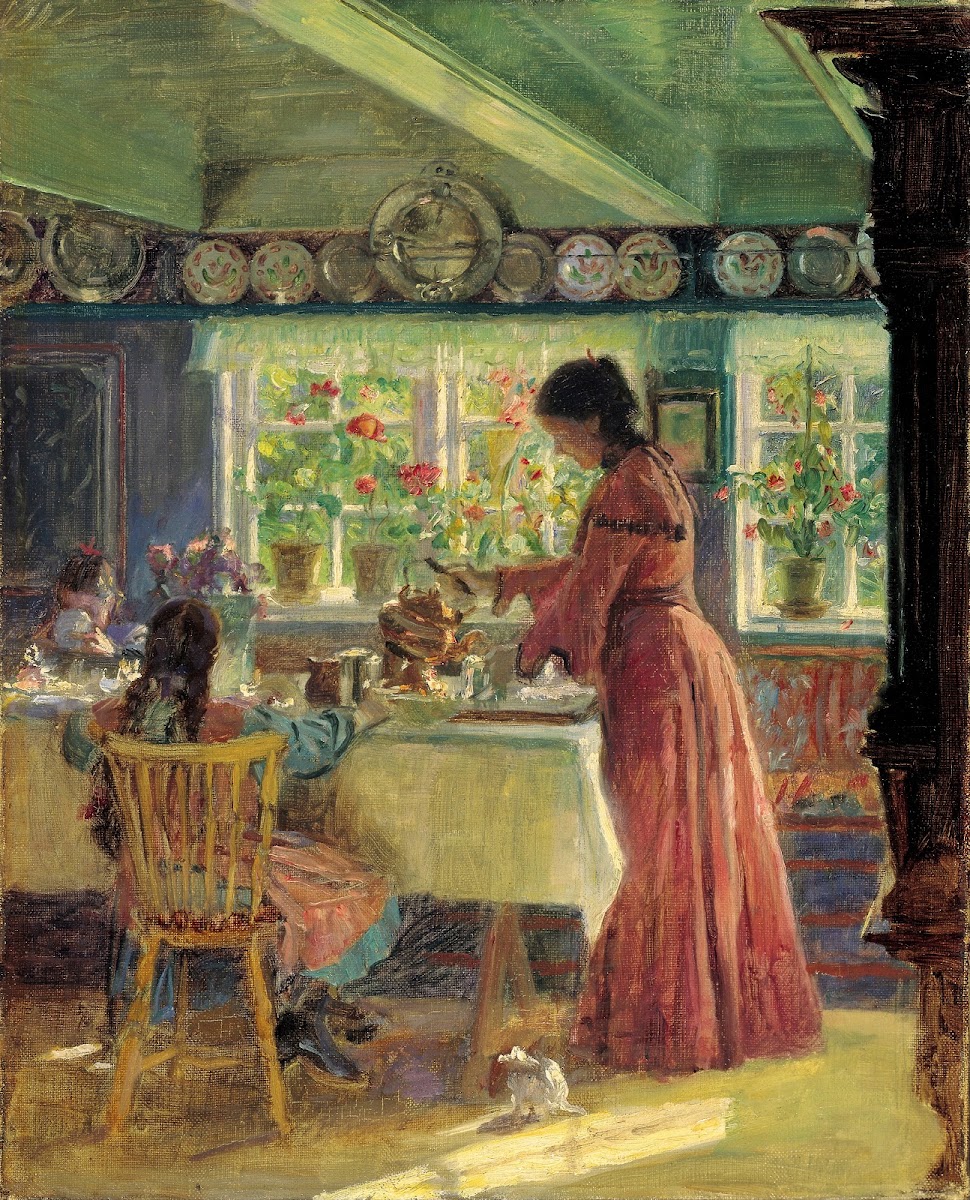 Pouring the morning coffee 1906